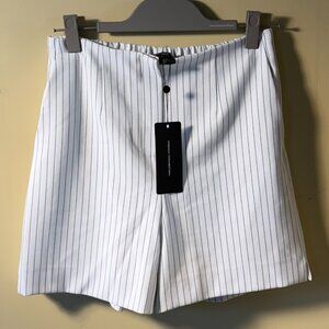 French Connection Women's Whisper Pinstripe Shorts - Summer White/Marine